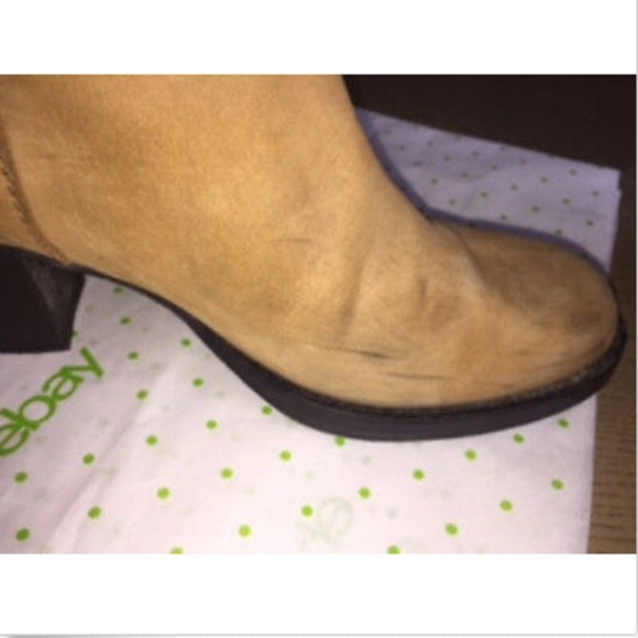 COPY - ACNE Beige Suede Leather Pistol Boots SZ 38 - Picture 4 of 7